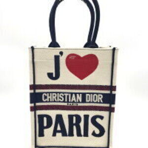 Christian Dior Book Tote Vertical Canvas